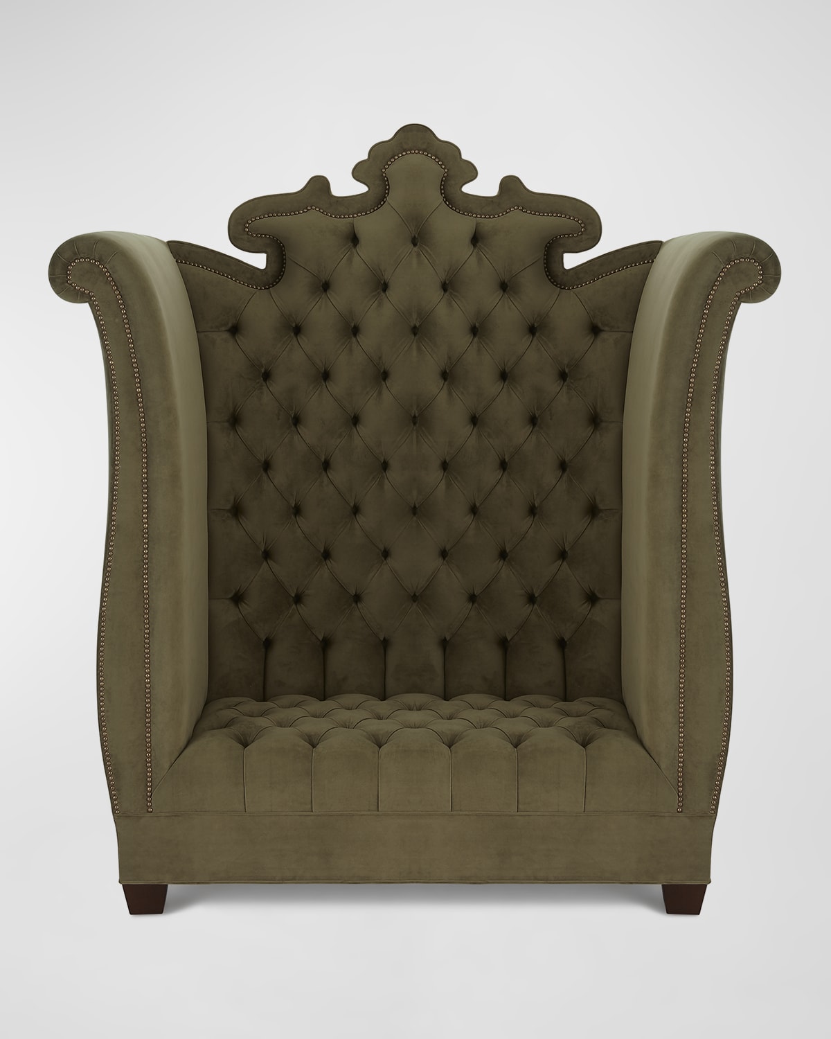 Nailhead Trim Tufted Sofa