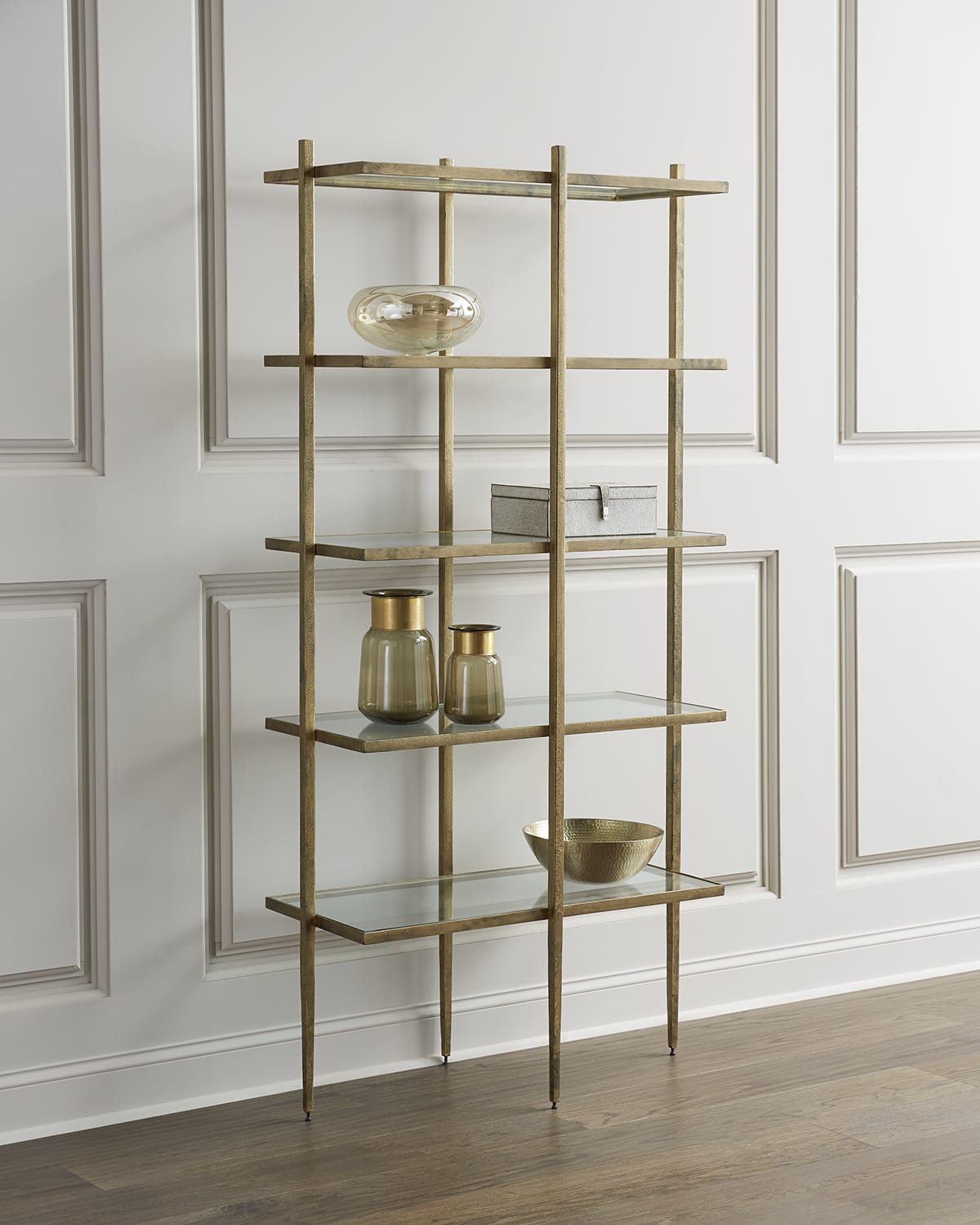 Port 68 Doheny Brass Etagere