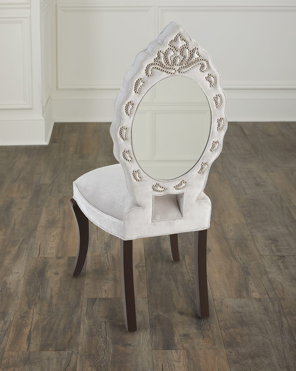 Nailhead Trim Wood Chair