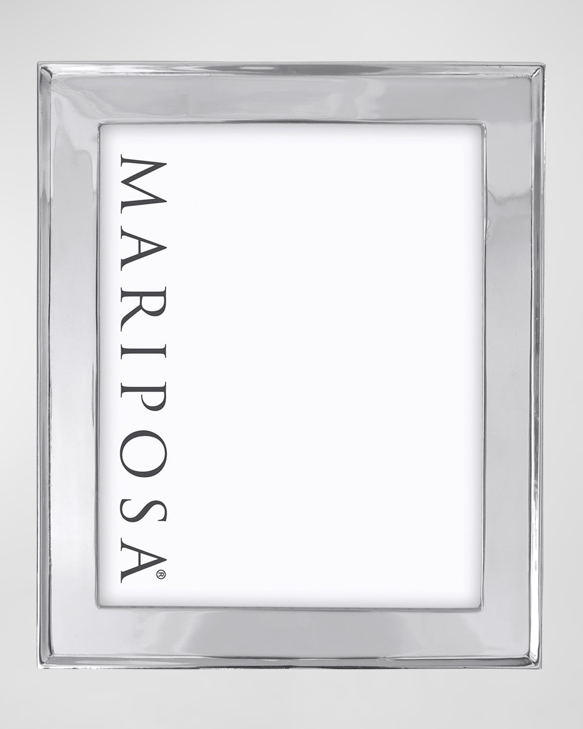 Mariposa White Leather with Metal Border 4x6 Frame