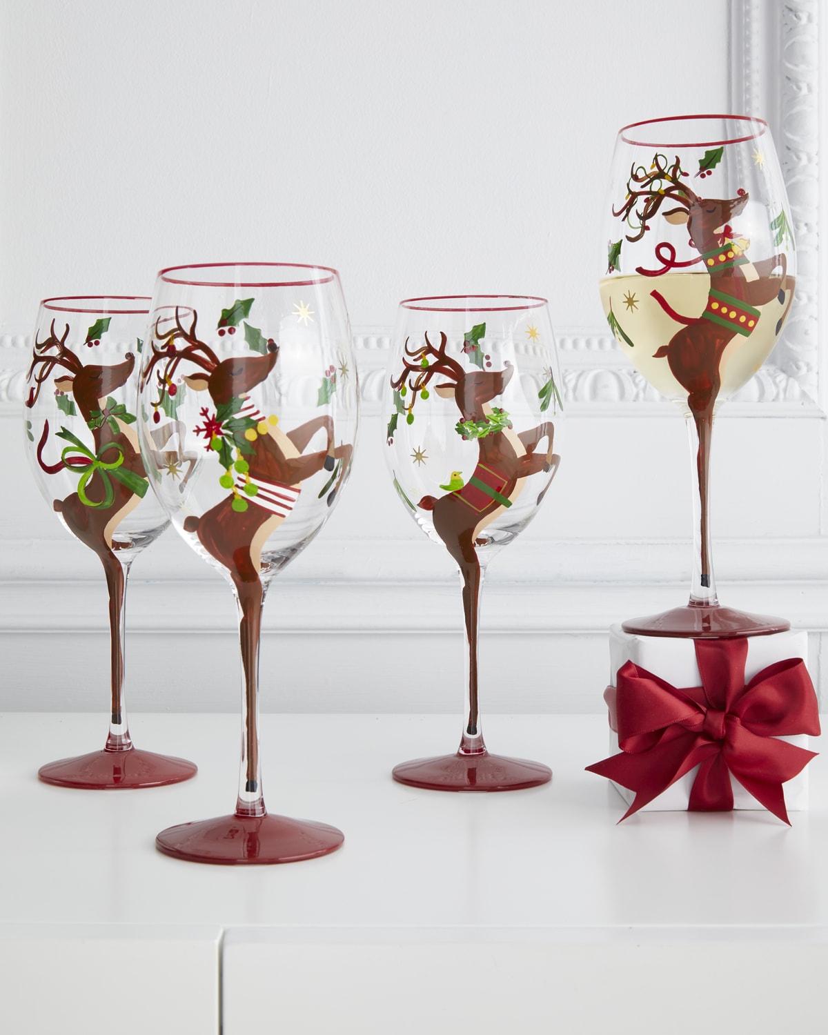 Neiman Marcus Christmas Nutcracker Suite Wine Glasses - Set of 4 -  ShopStyle Holiday Dining & Entertaining