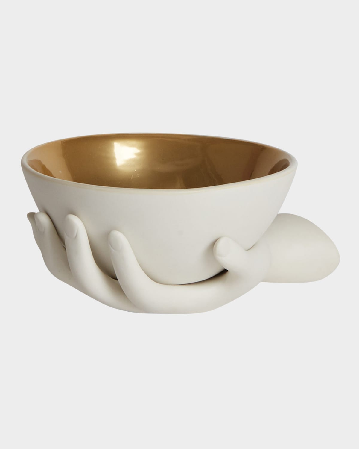 Vaso In Ceramica Dora Maar Musa - Testa Figura In Stile Jonathan Adler, Porta Piante Succulente, Oro - 3