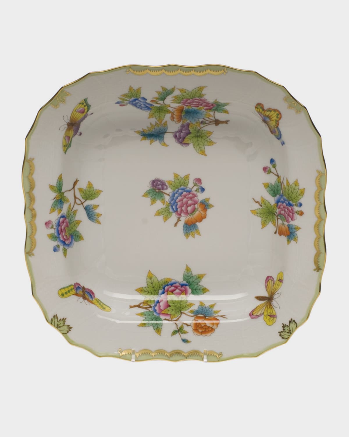 Herend Princess Victoria Green Triangle Dish Horchow