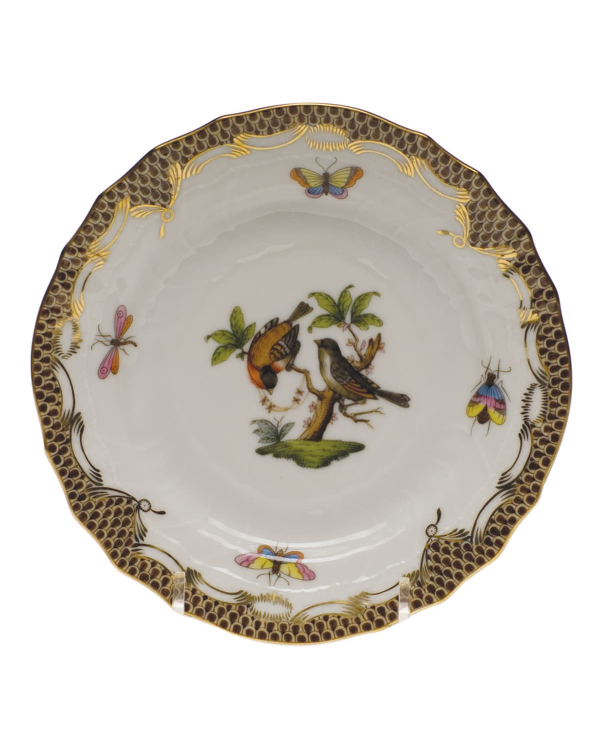 Herend Rothschild Bird Green Motif 09 Dessert Plate Horchow