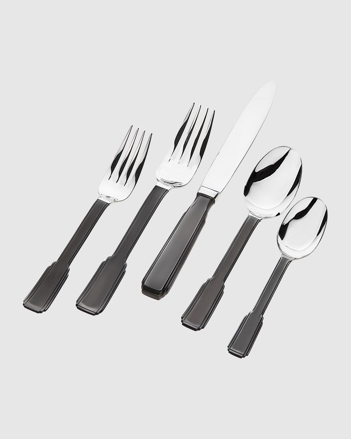 Fortessa 20Piece Lucca Black Flatware Set Horchow