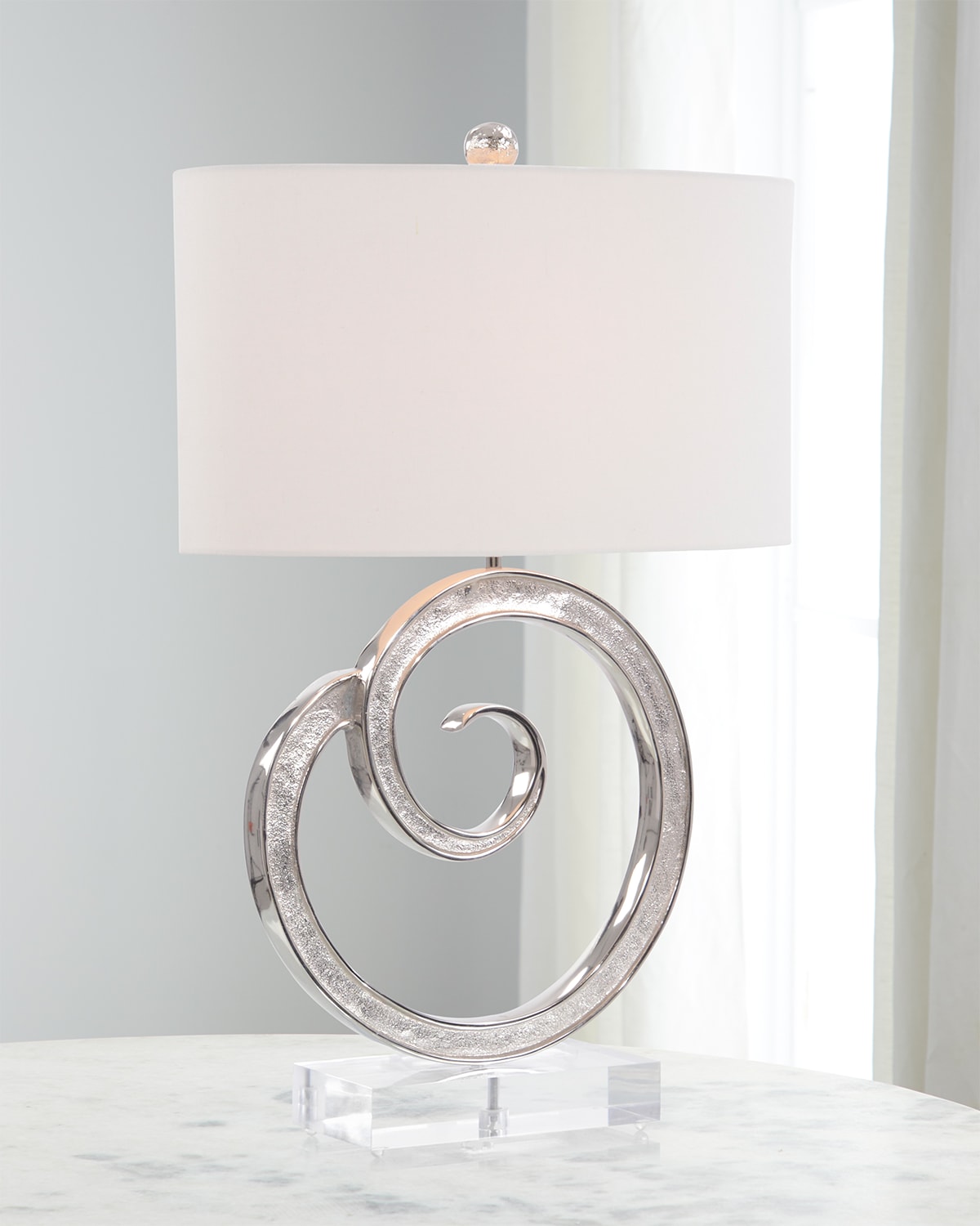 Hannah Chrome Crystal Table Lamp