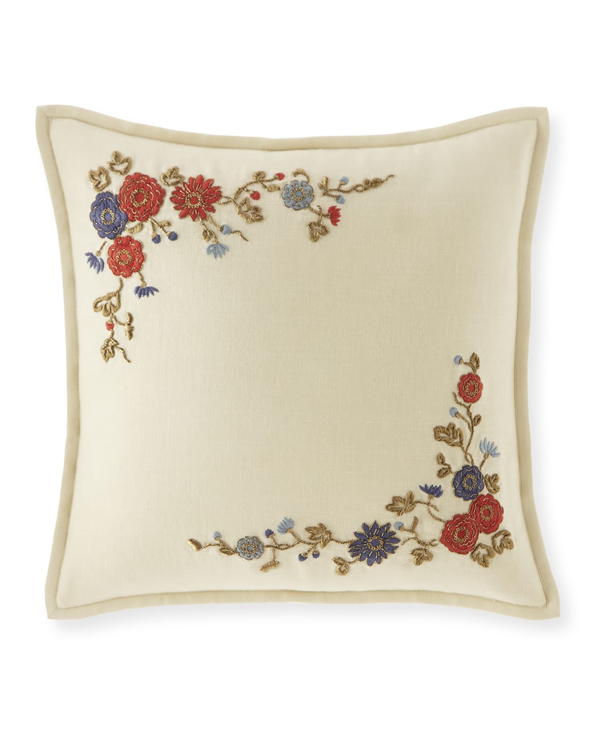 Linen Embroidered Pillow