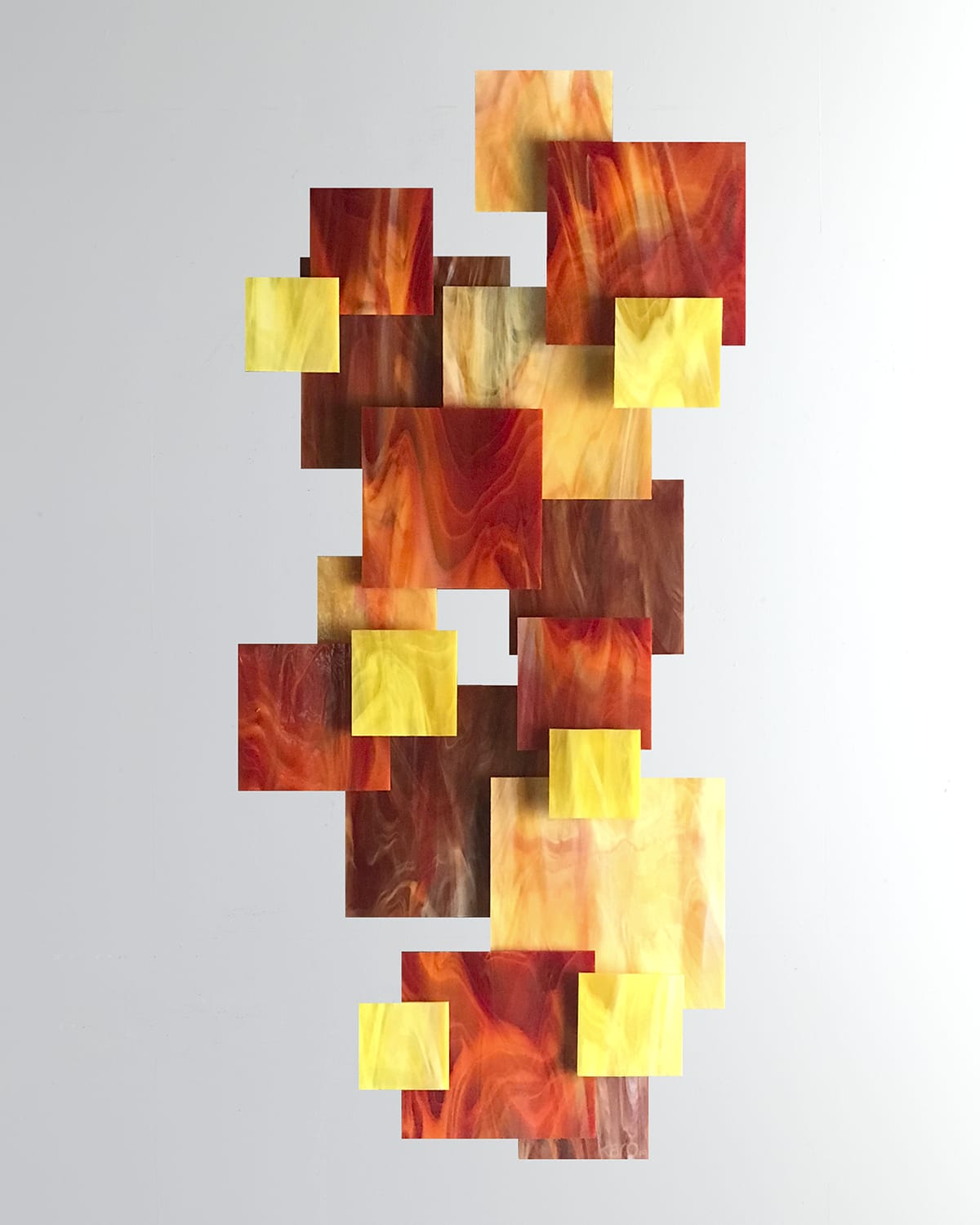 Karo Studios Cosmos Vertical Glass Wall Sculpture Horchow