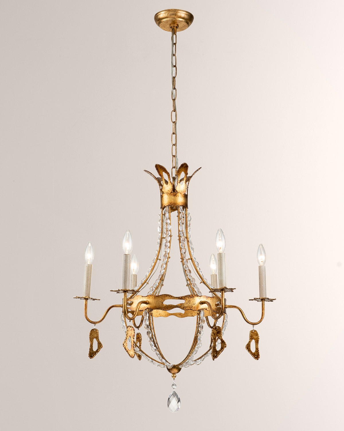 Chapman & Myers Mykonos 8 Light 27.5 inch Antique-Burnished Brass  Chandelier Ceiling Light, Medium
