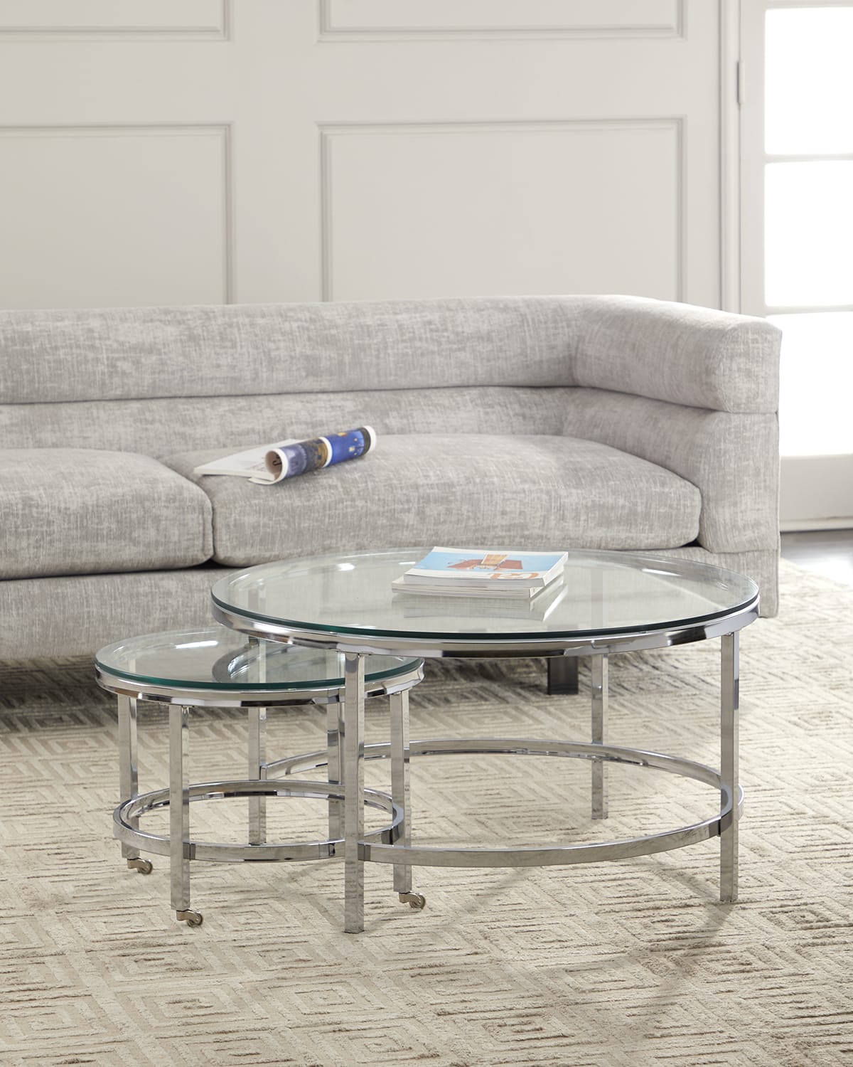 Bernhardt mirrored deals coffee table