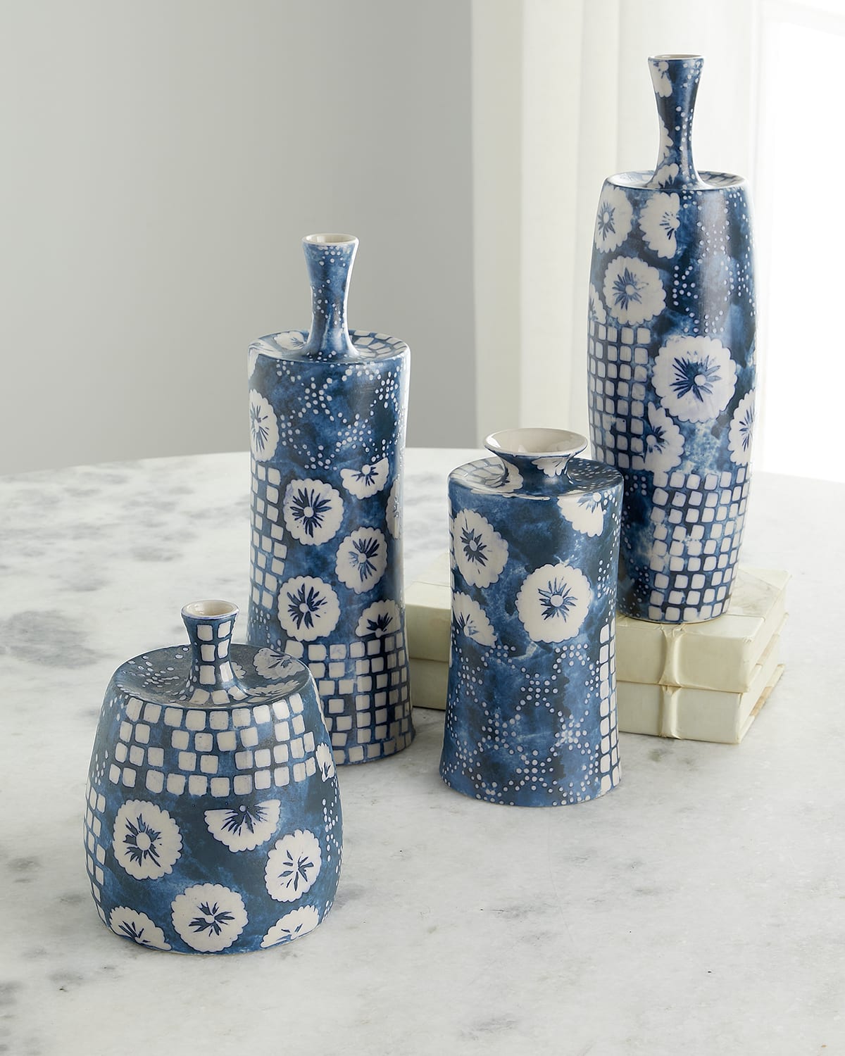 Handmade Vase for Flower Plant Porcelain Pottery Stoneware Home  Decor 8.8 G-Champa L