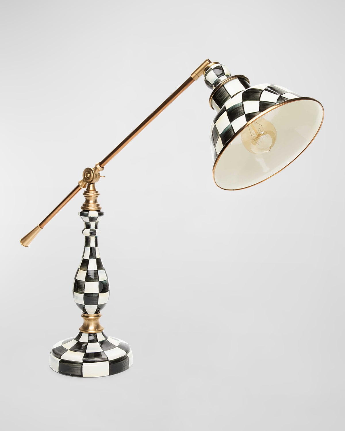 MacKenzie-Childs Golden Check Table Lamp | Horchow