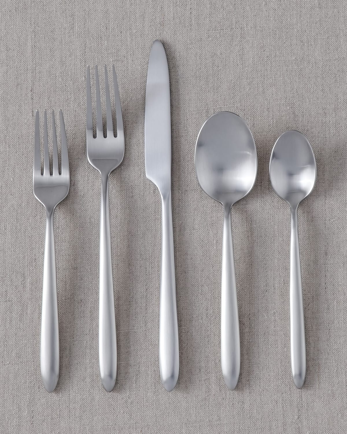 Fortessa Grand City Sandblasted 18/10 Stainless Steel 5-Piece Flatware ...