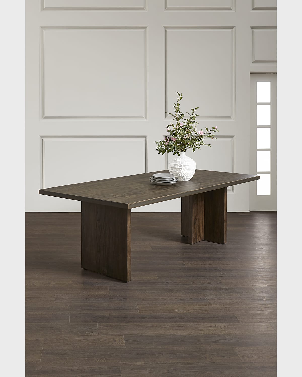 Double Pedestal Indoor/Outdoor Dining Table Horchow