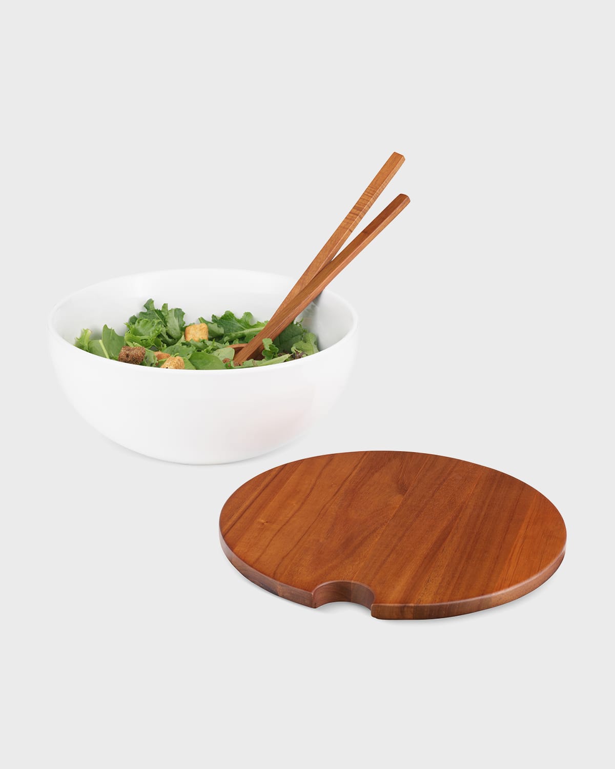 Nambe Nara Salad Bowl with Servers | Horchow