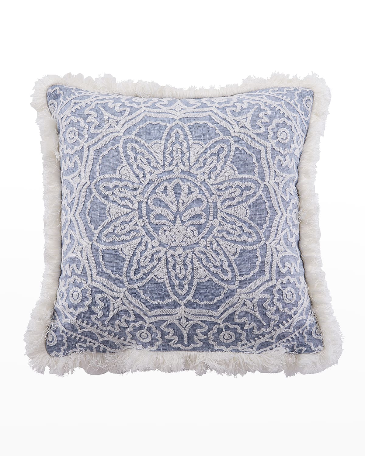 Plume 24 Square Feather Down Throw Pillow, Set of 2, Indigo Blue