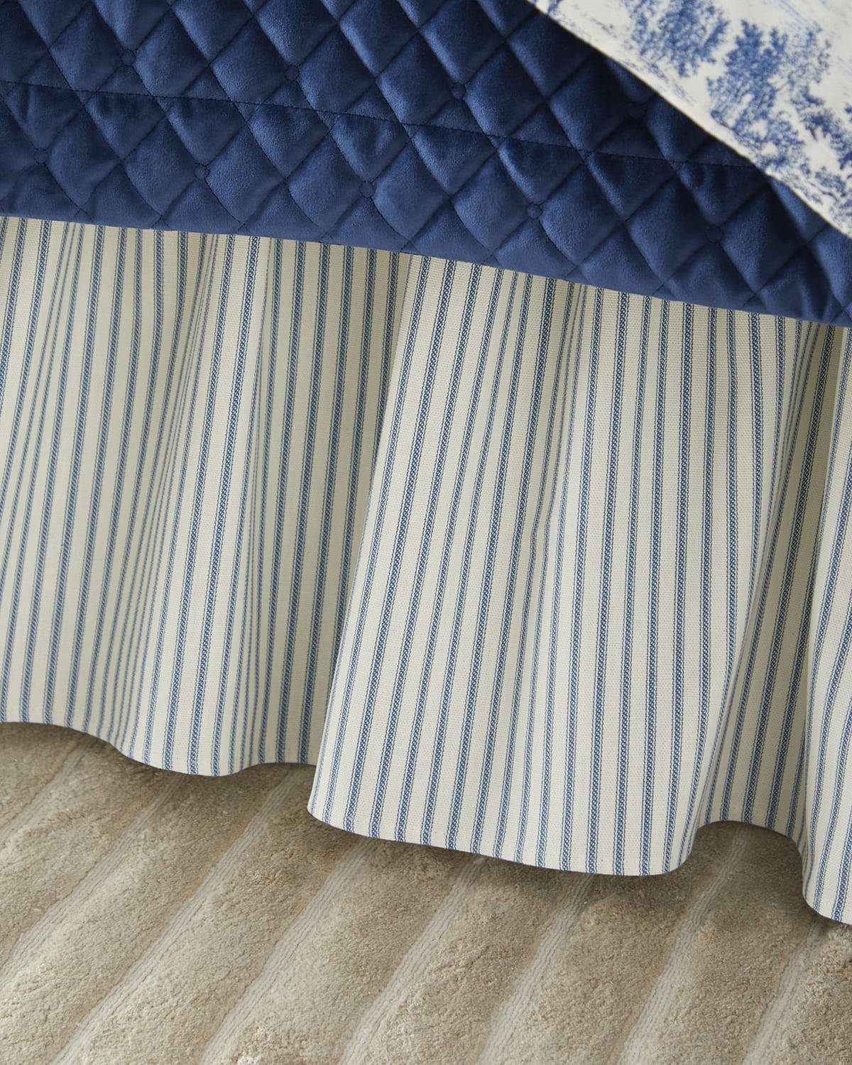 Striped 2024 bed skirt