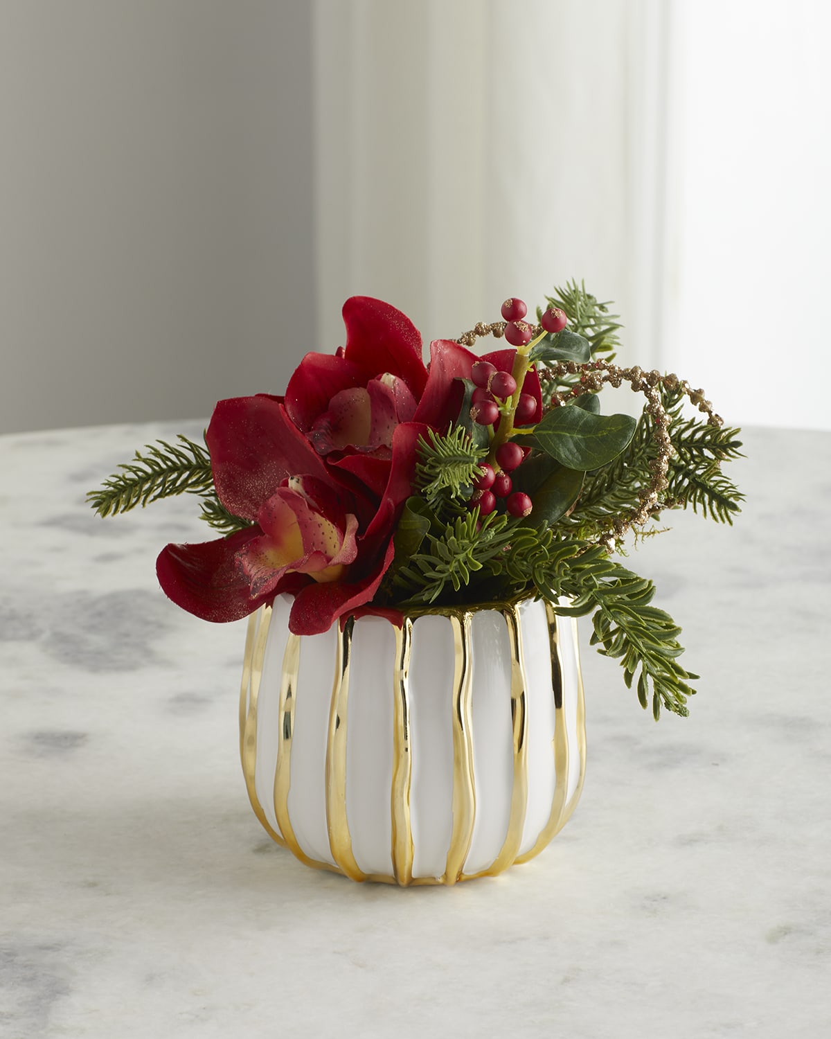 Joyous Christmas Floral Arrangement – Flower Arrangement – USA delivery -  Heart & Thorn USA