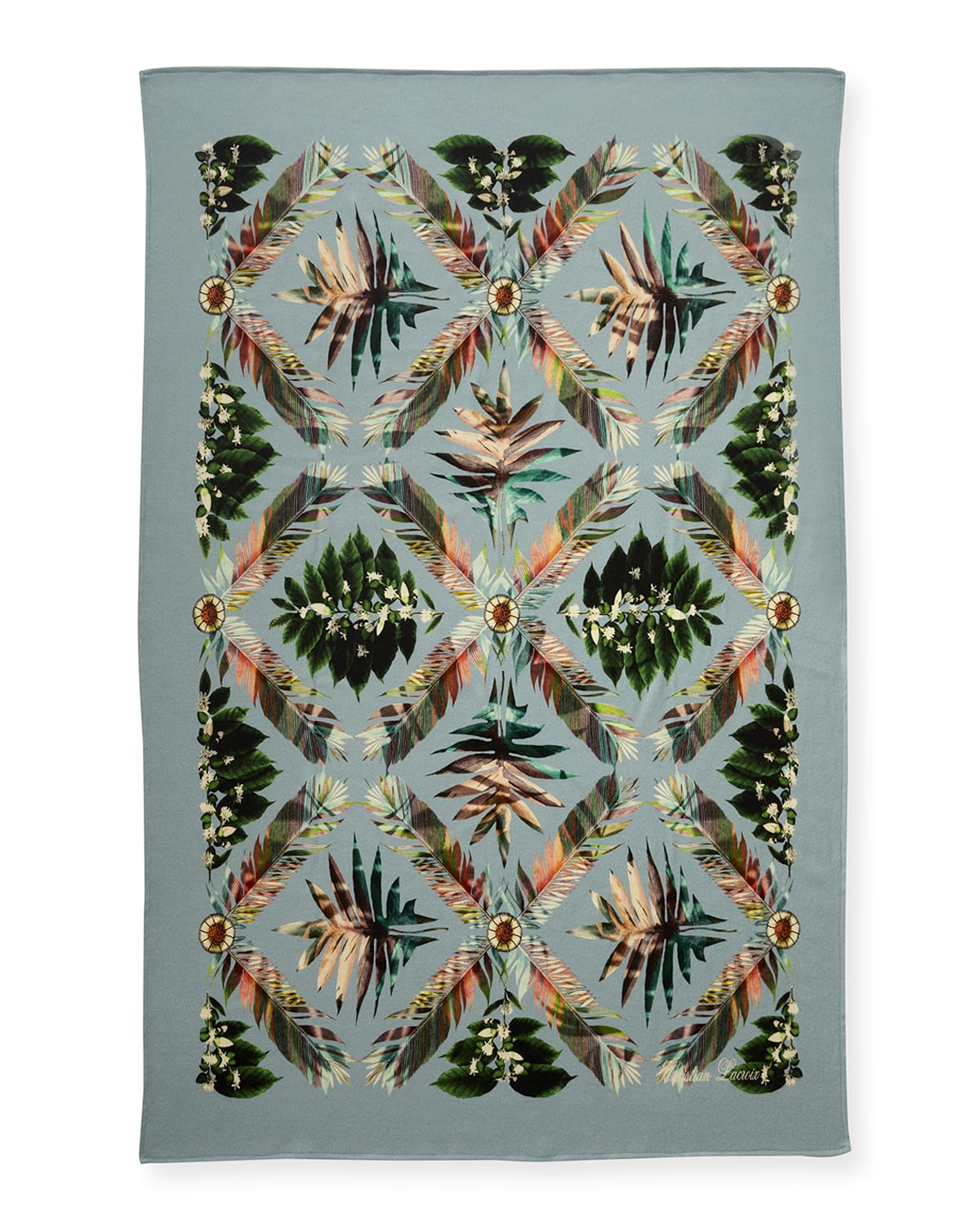 Christian Lacroix Feather Park Jais Throw Blanket Horchow