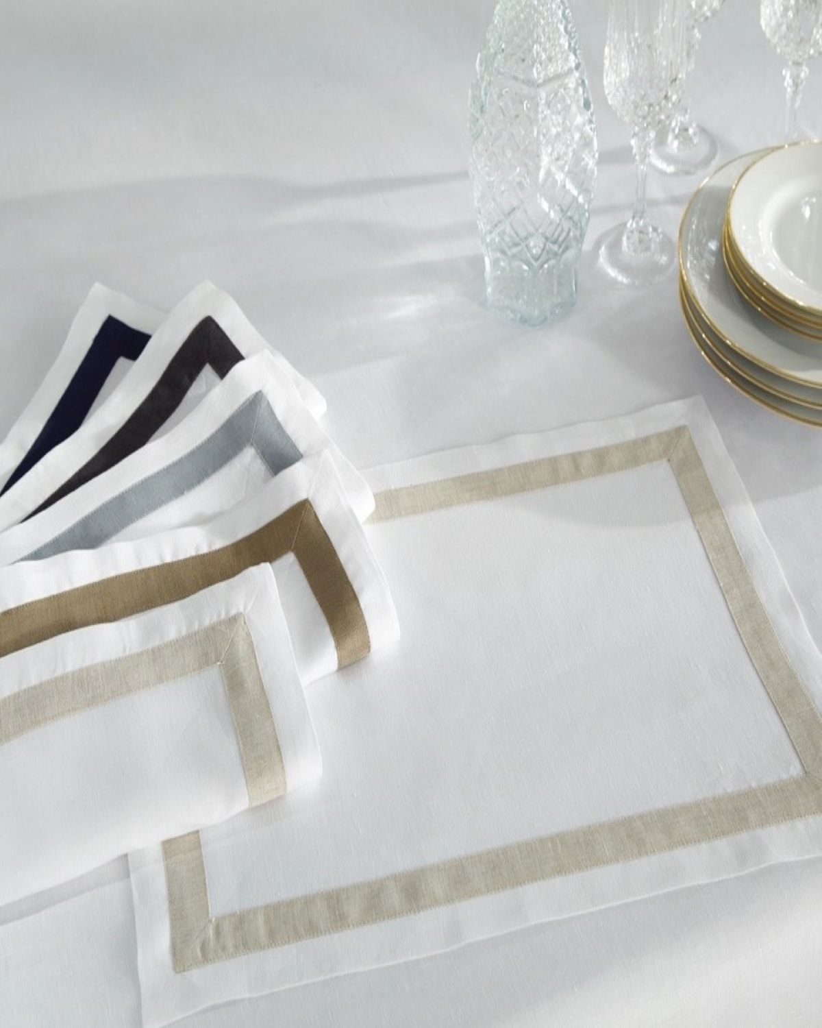 Eri Textiles Uni linen napkins, white, set of 6