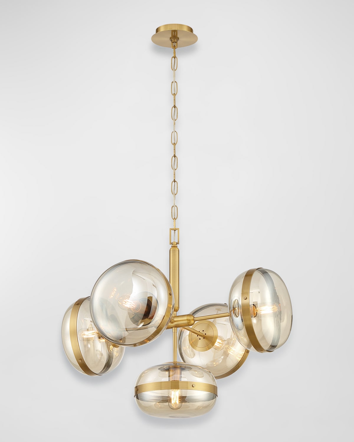 KS2017SBCG by Visual Comfort - Lloyd Large Jeweled Sconce in Soft Brass  with Clear Crystal