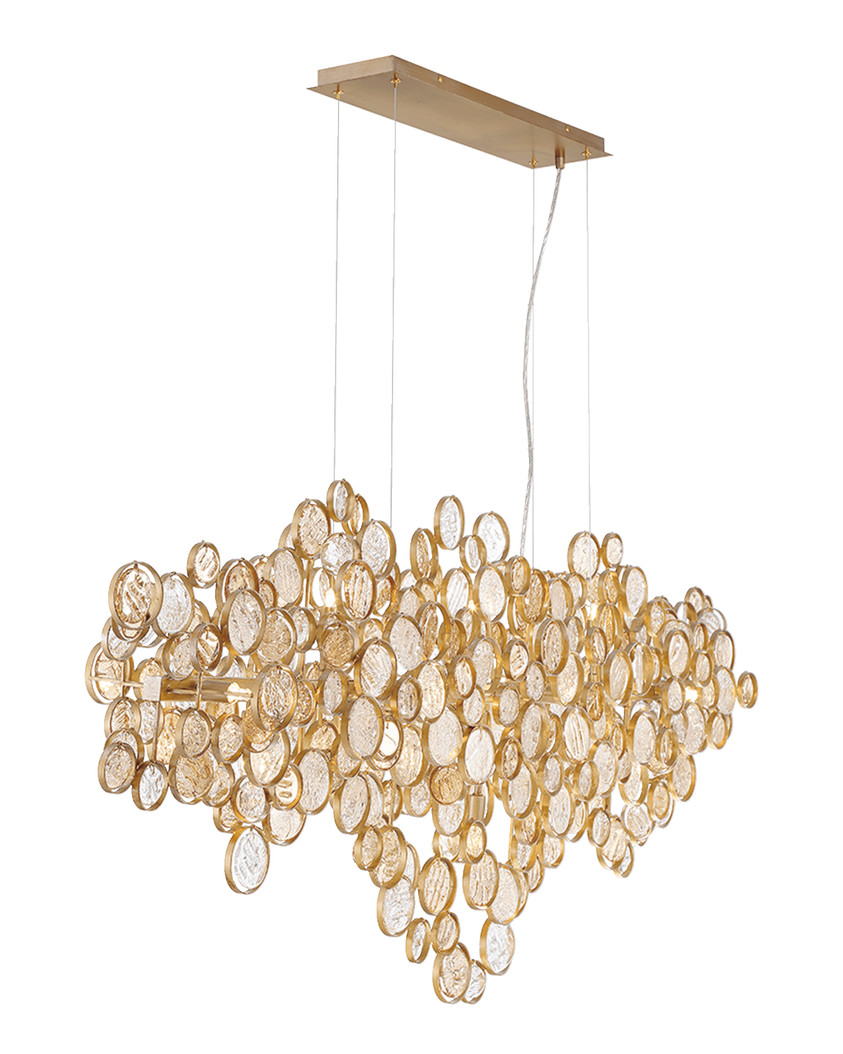 Chandelier Luky En Aluminium Bronze - Modèle Large - Design Moderne Pour Intérieur