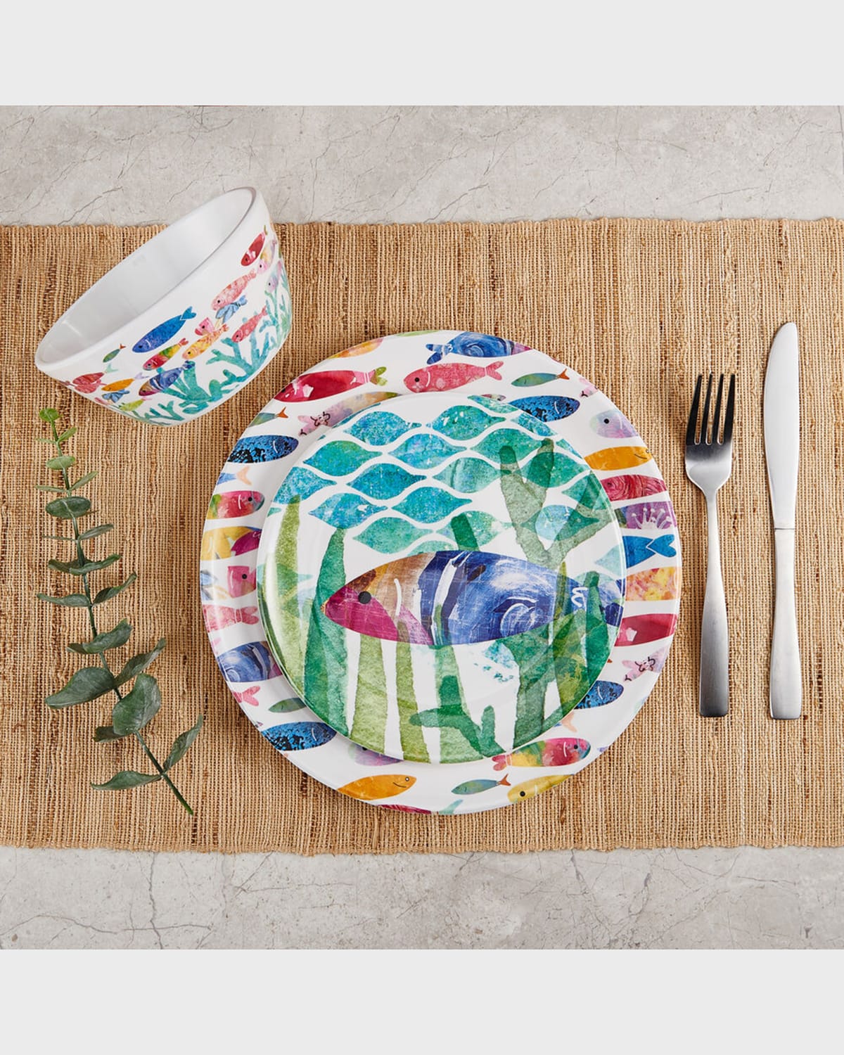 18pc Melamine Luxury dinner Set,dishwasher Safe,unique Touch,durable,plant  Based