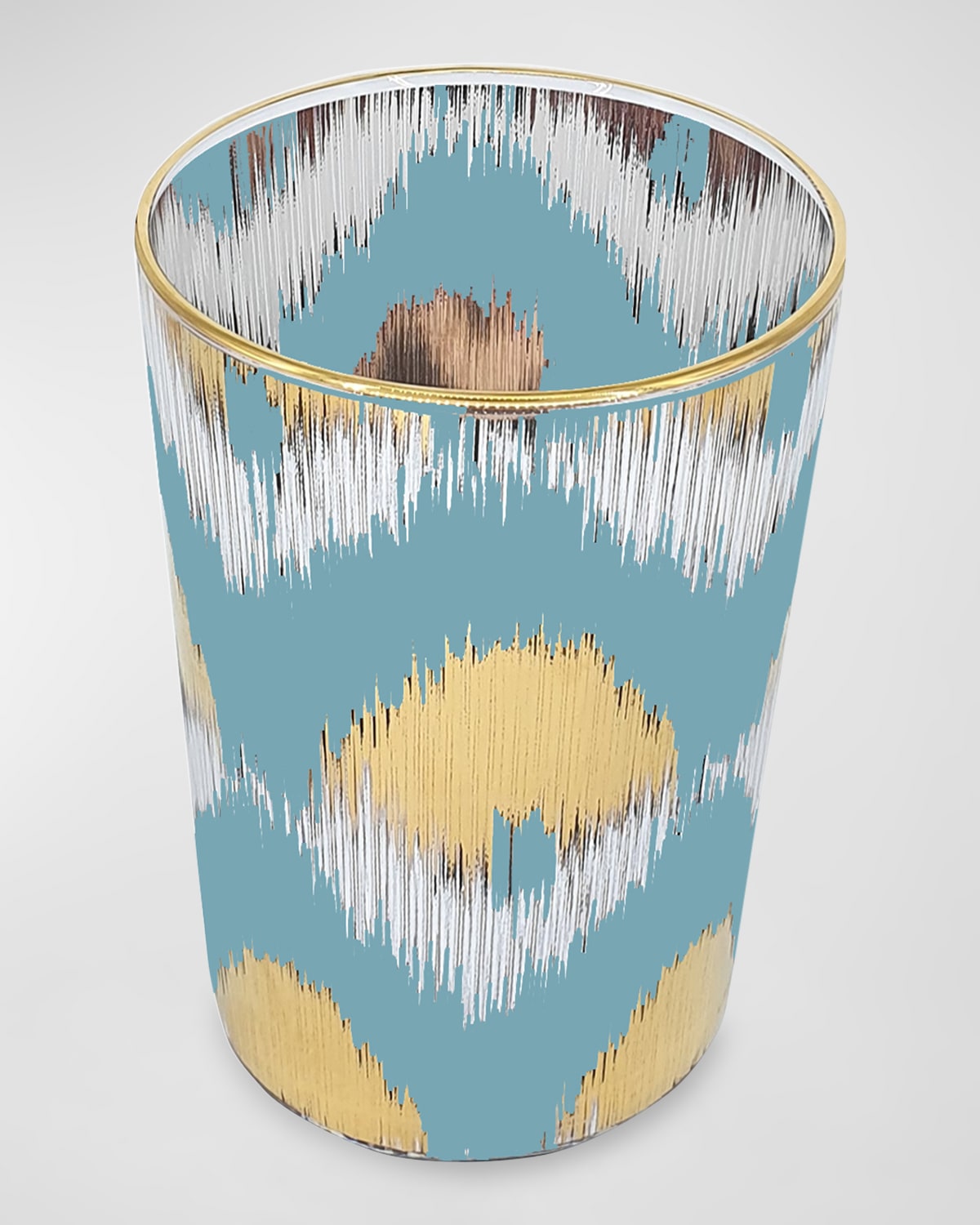 Les Ottomans Ikat Gold Tumbler Glasses Set of 4 Horchow