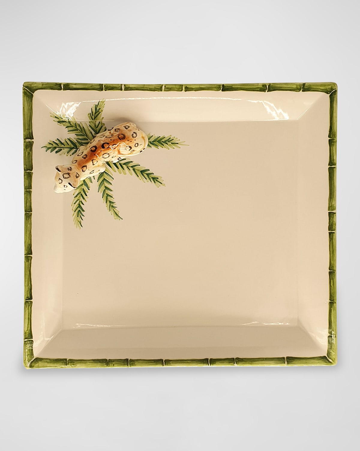 Les Ottomans Bamboo & Leopard Tray | Horchow