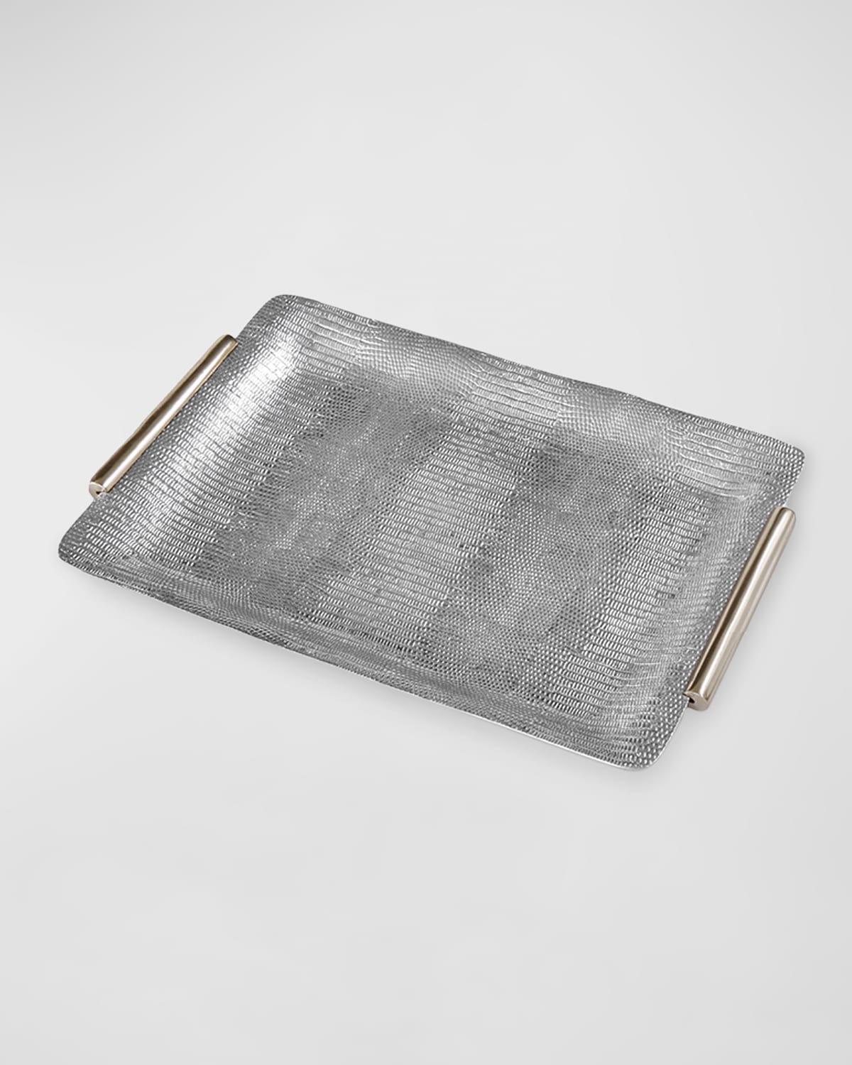 Beatriz ball sierra modern python large tray with handles gunmetal and
