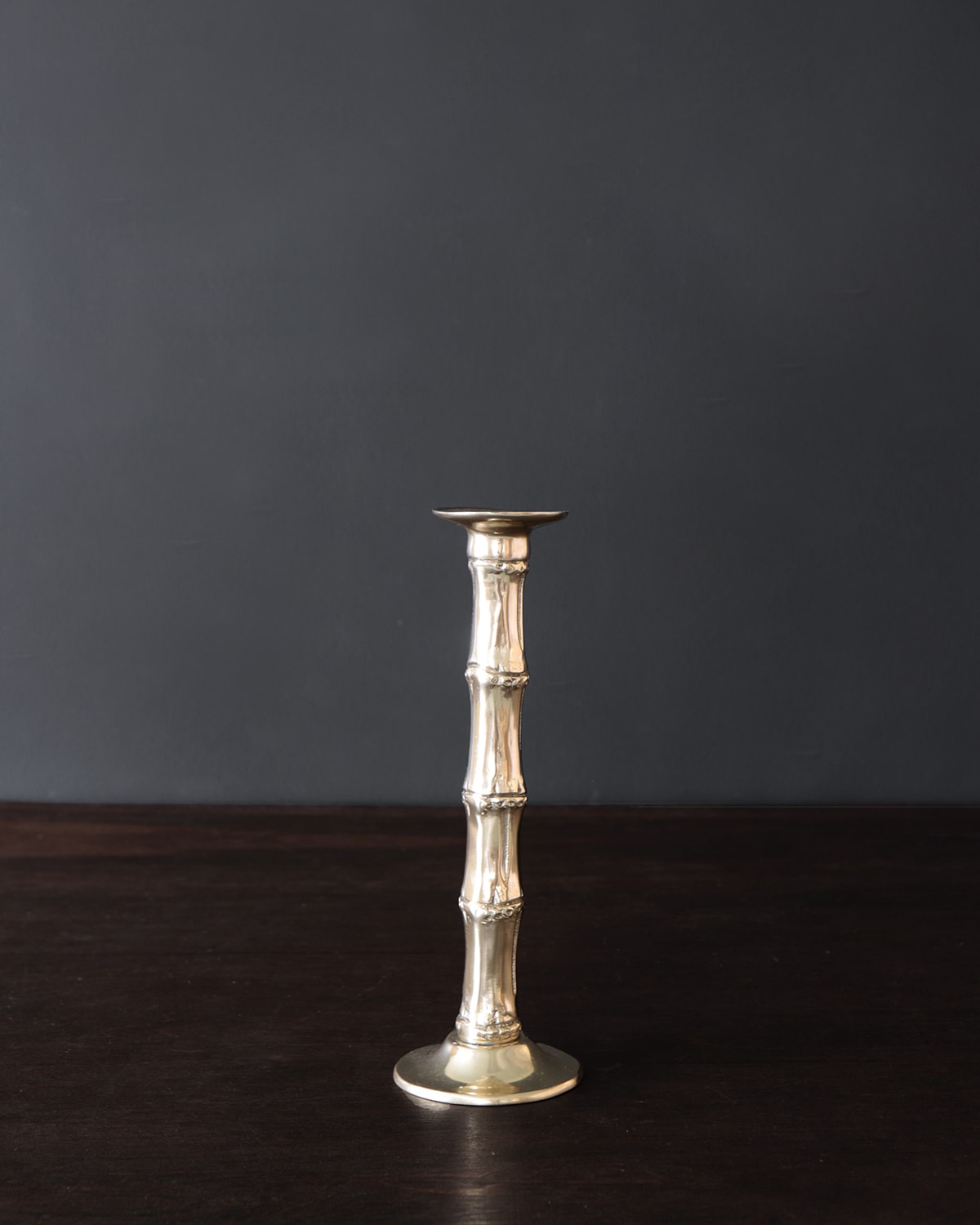 Beatriz ball sierra modern bamboo small candlestick holder gold horchow