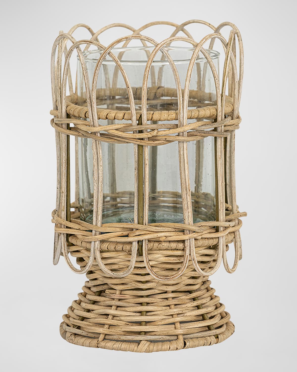 Juliska Provence Rattan 11.5" Hurricane Whitewash Horchow