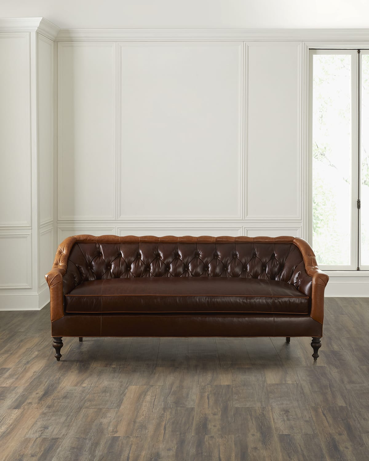 Leather Tufted Sofa Horchow Com