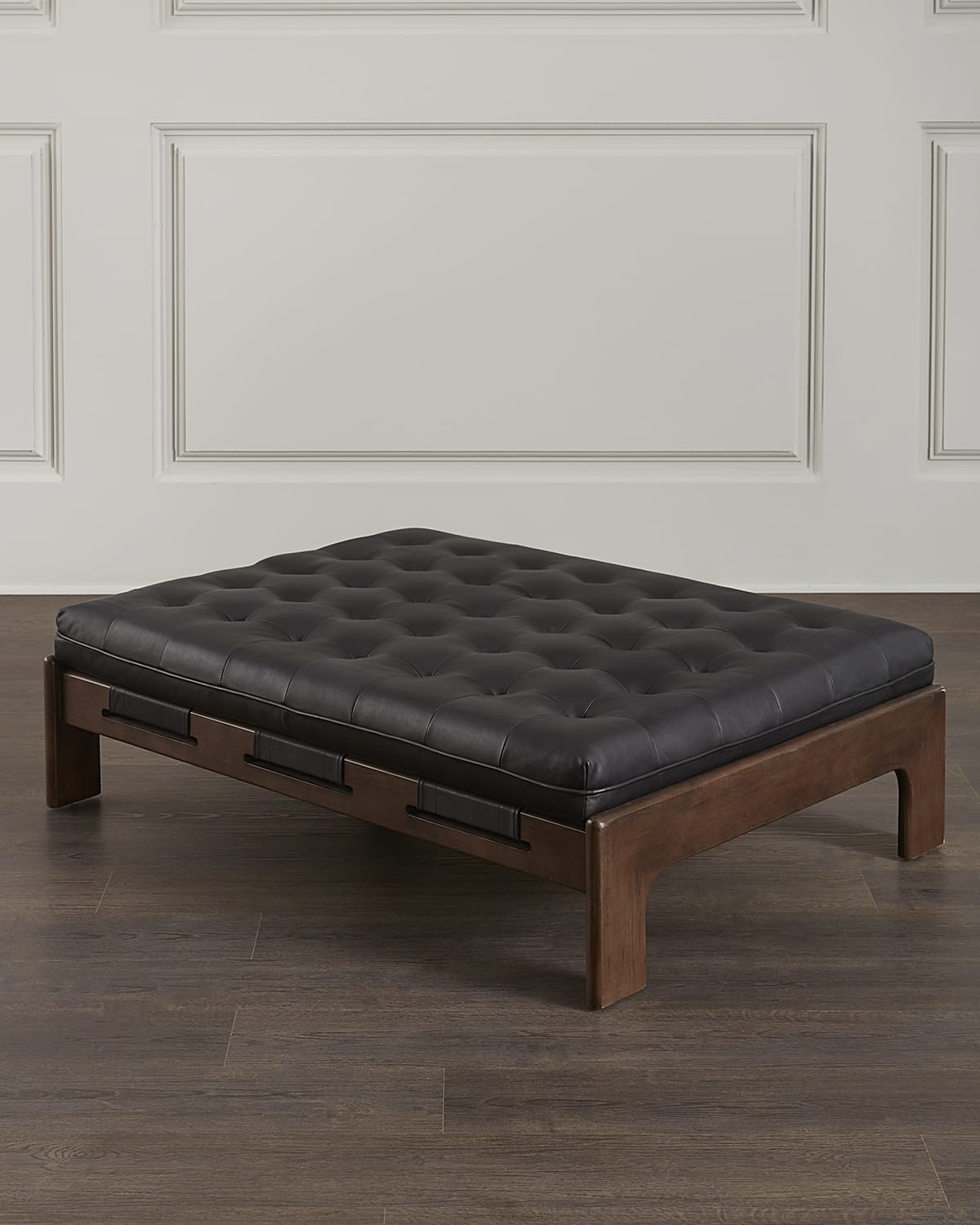 Four Hands Halston Leather Cocktail Ottoman Horchow