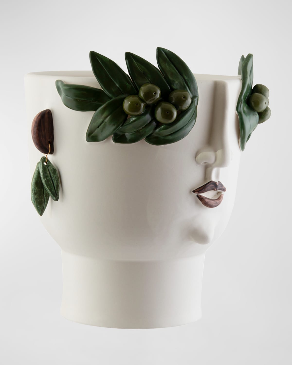 Patrizia Italiano Donna Fragraria Seller of Strawberries Big Head Vase