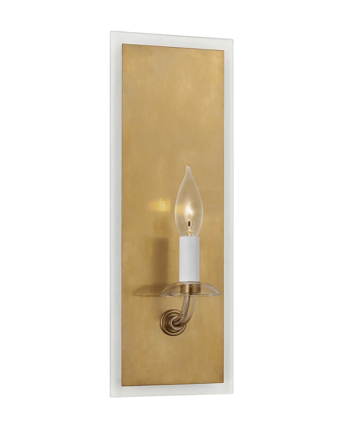 Visual Comfort Signature Beza 23 Antiqued Brass Tail Sconce by Ray Booth