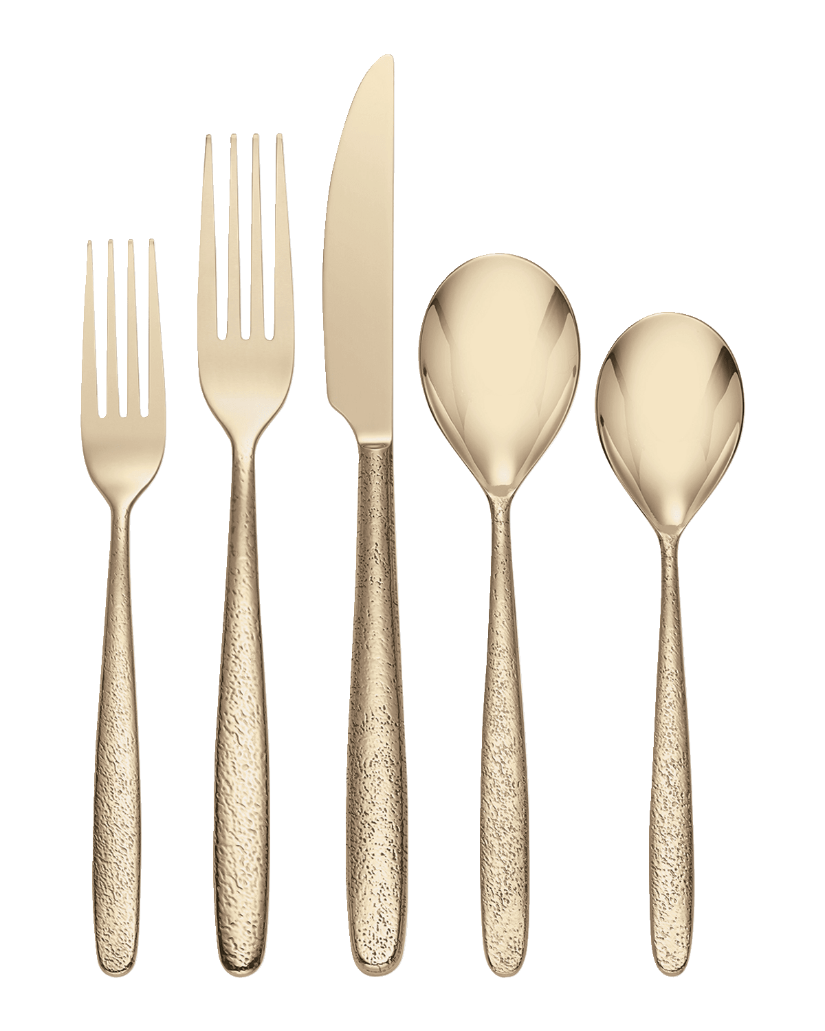 Fortessa 20 Piece Arezzo Flatware Service Brush Gold Horchow