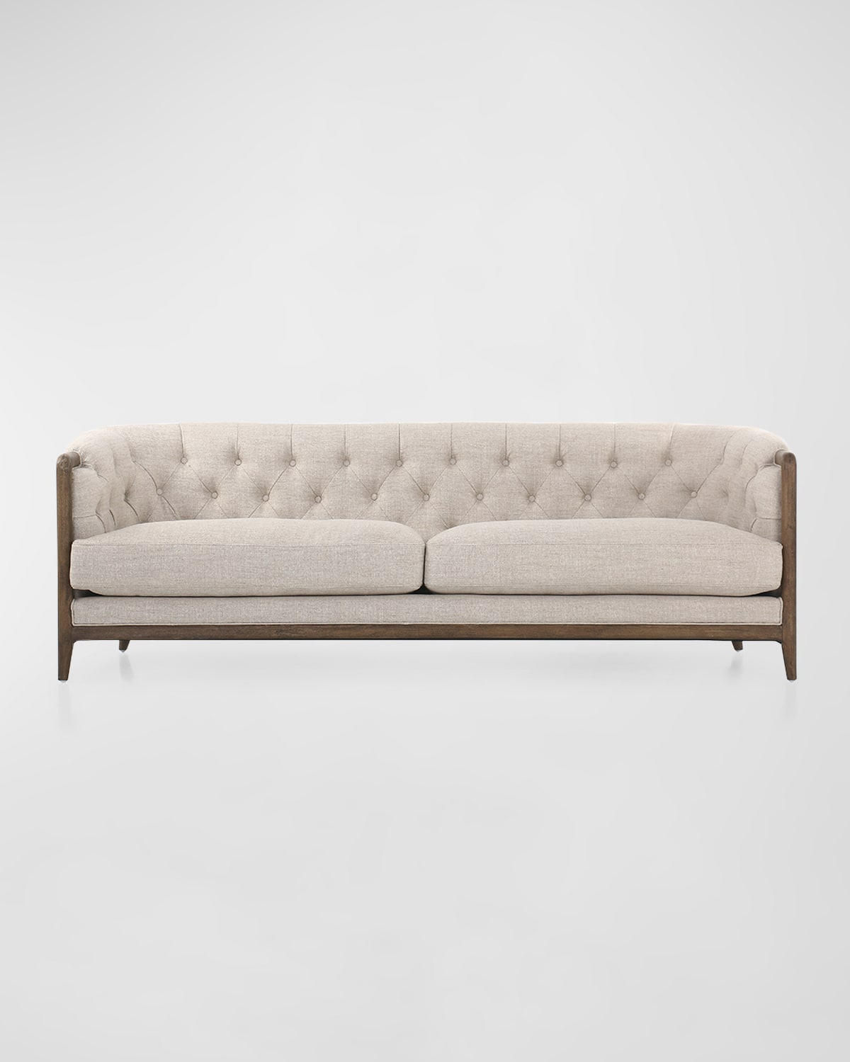 Four Hands Aldine Channel Tufted Leather Sofa, 97" Horchow