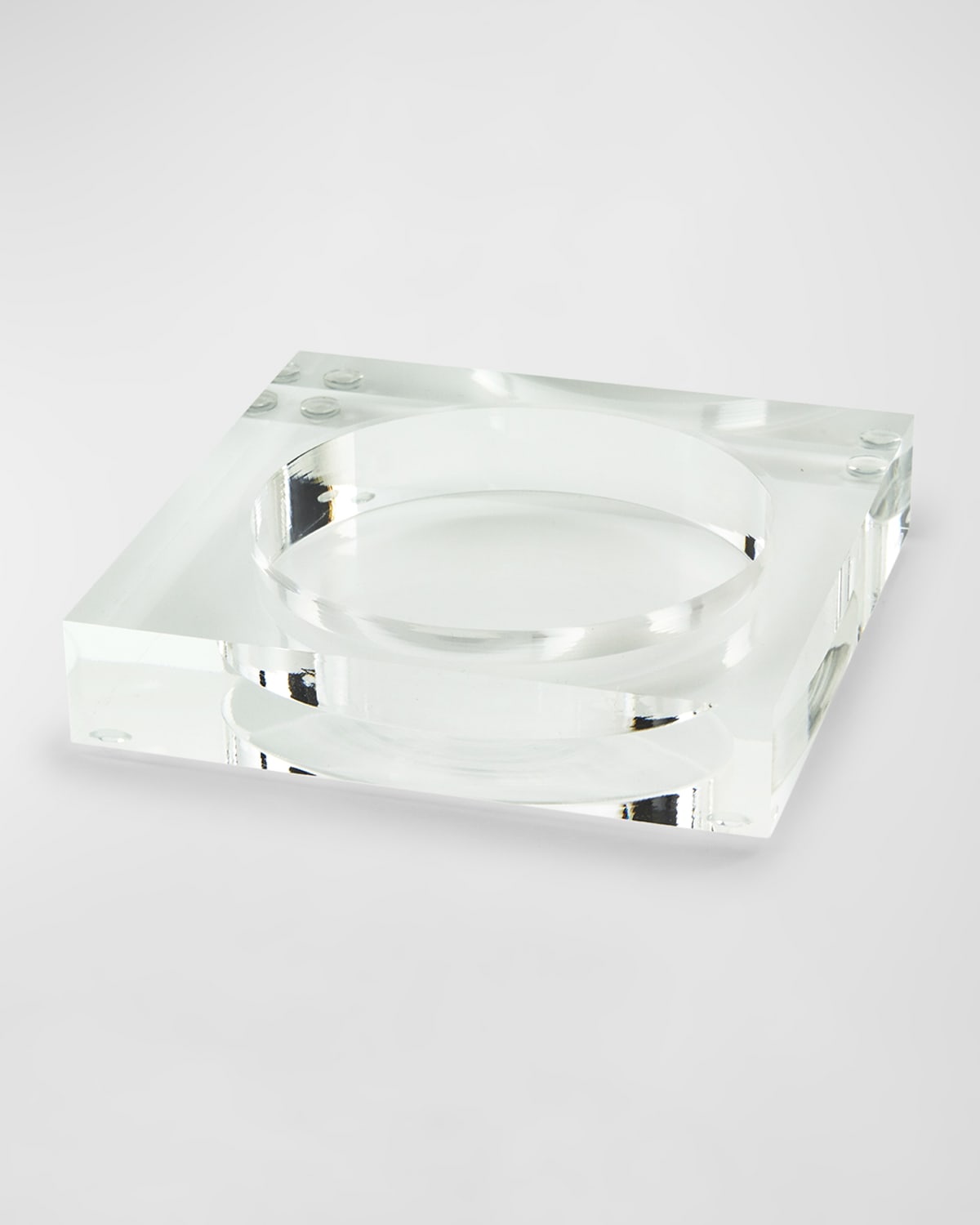 Tizo Lucite Tray With Golden Trim