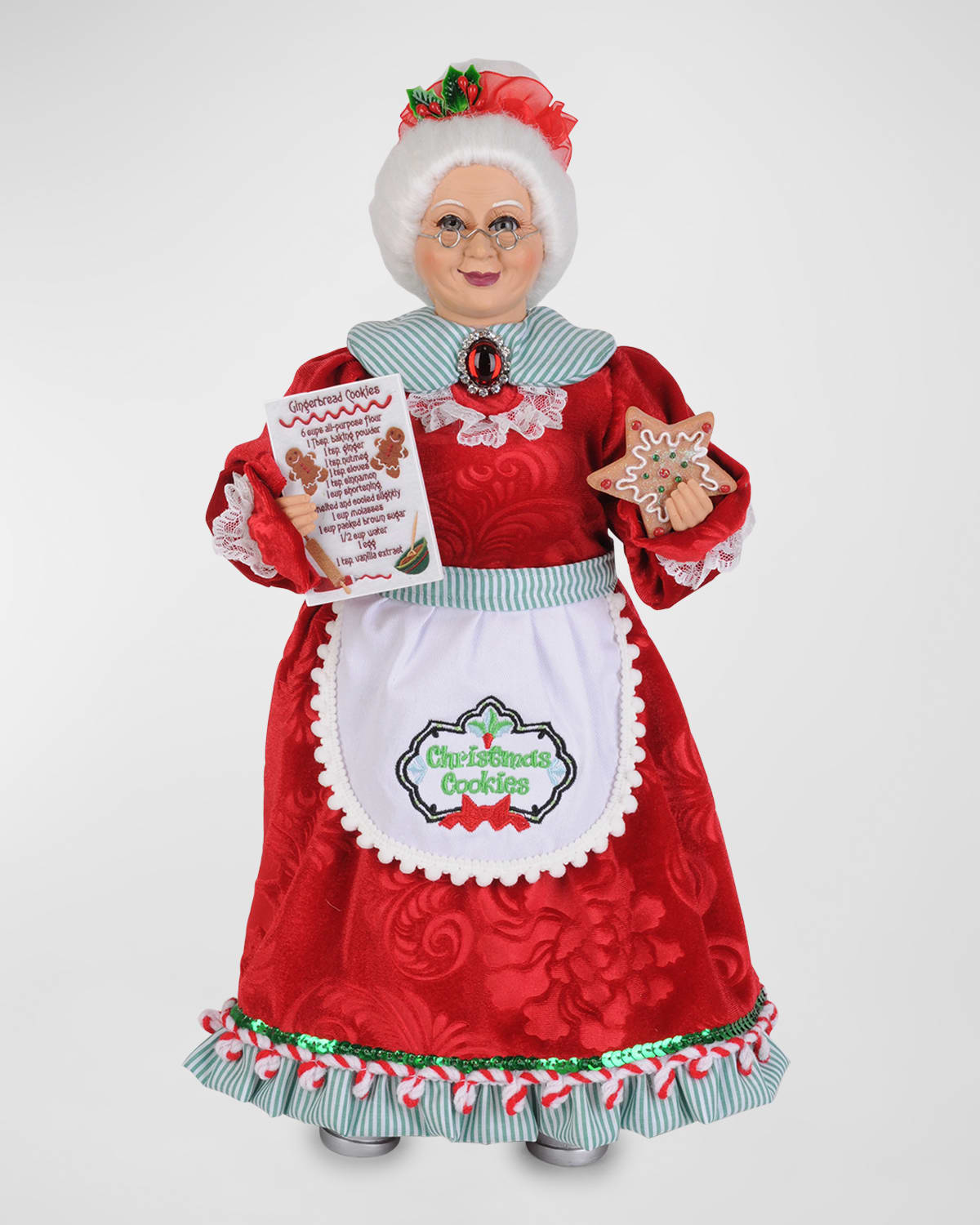 Karen Didion Originals Lighted Traditional Mrs. Claus Figure, 21