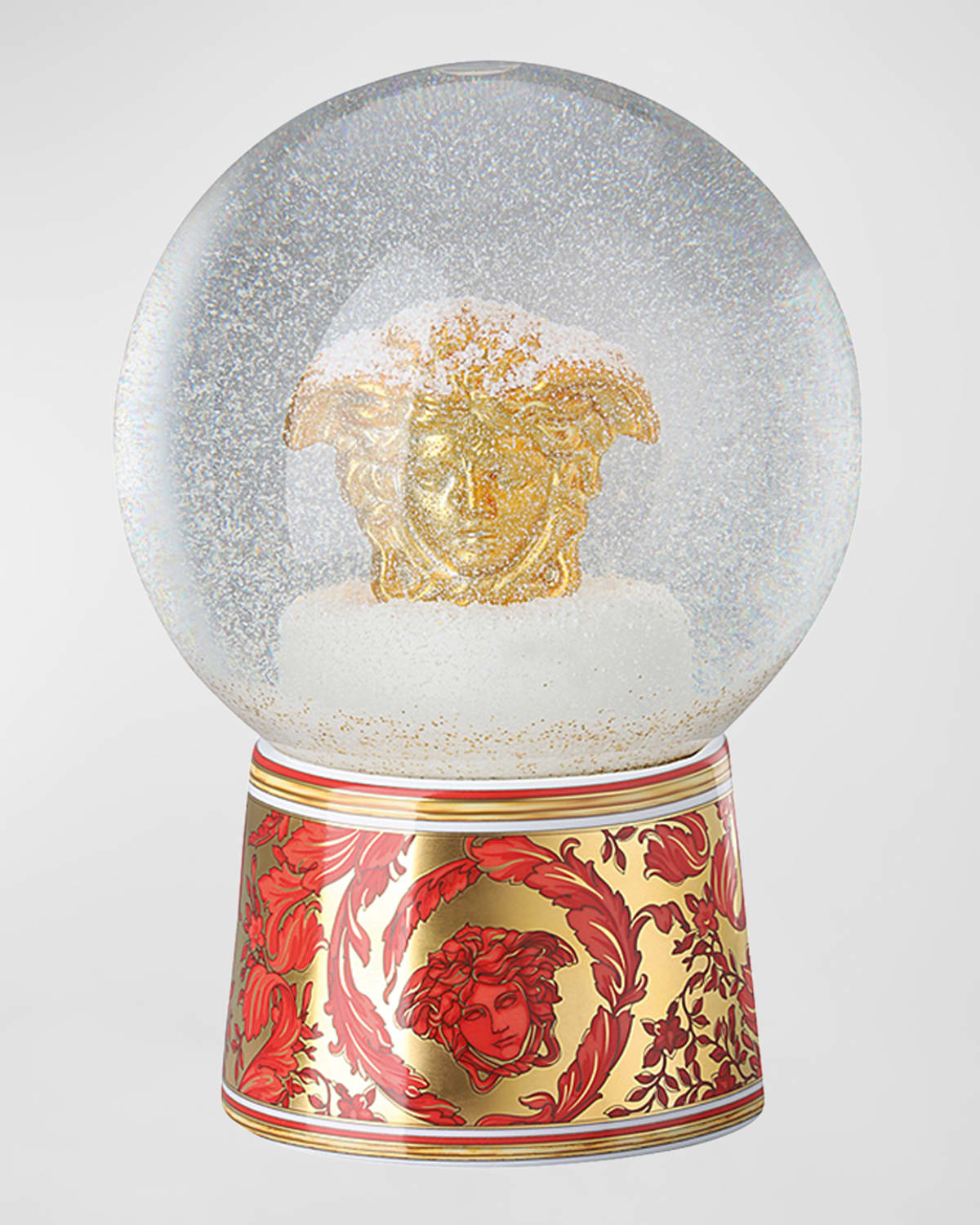 Versace Medusa Garland Green Snow Globe Horchow
