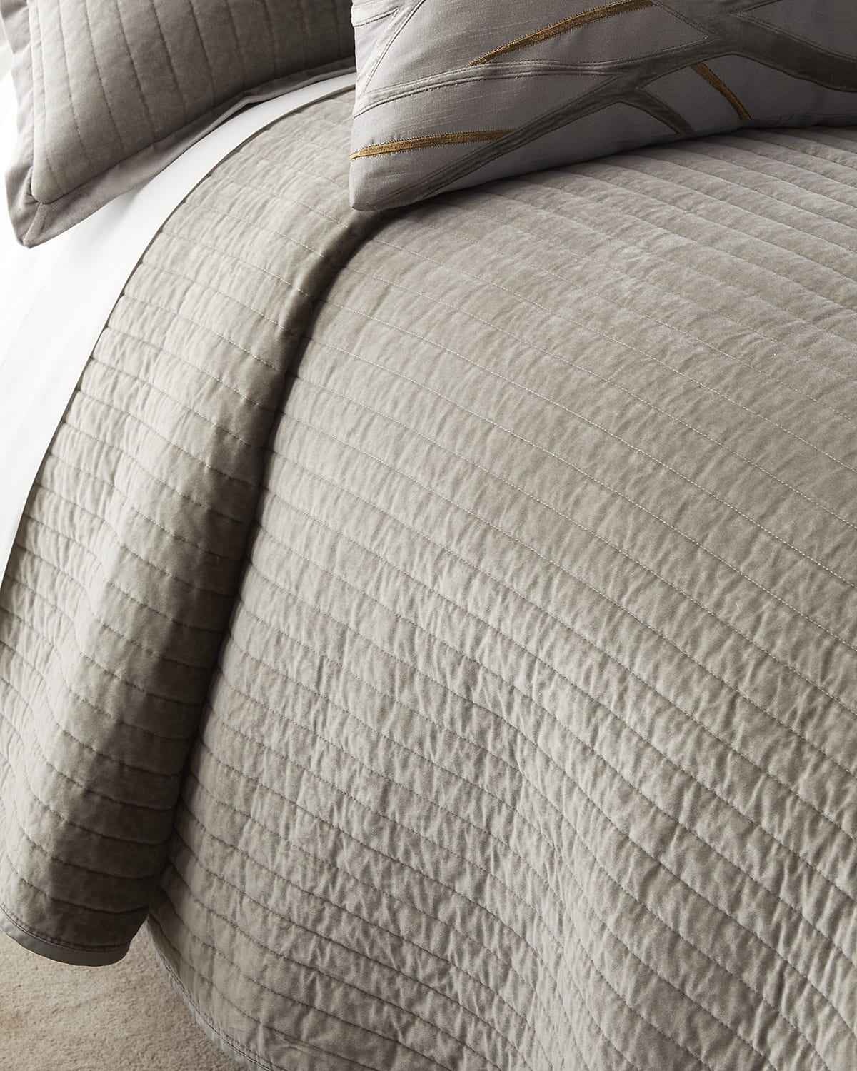 Lili Alessandra Chloe Velvet Coverlet, Queen | Horchow