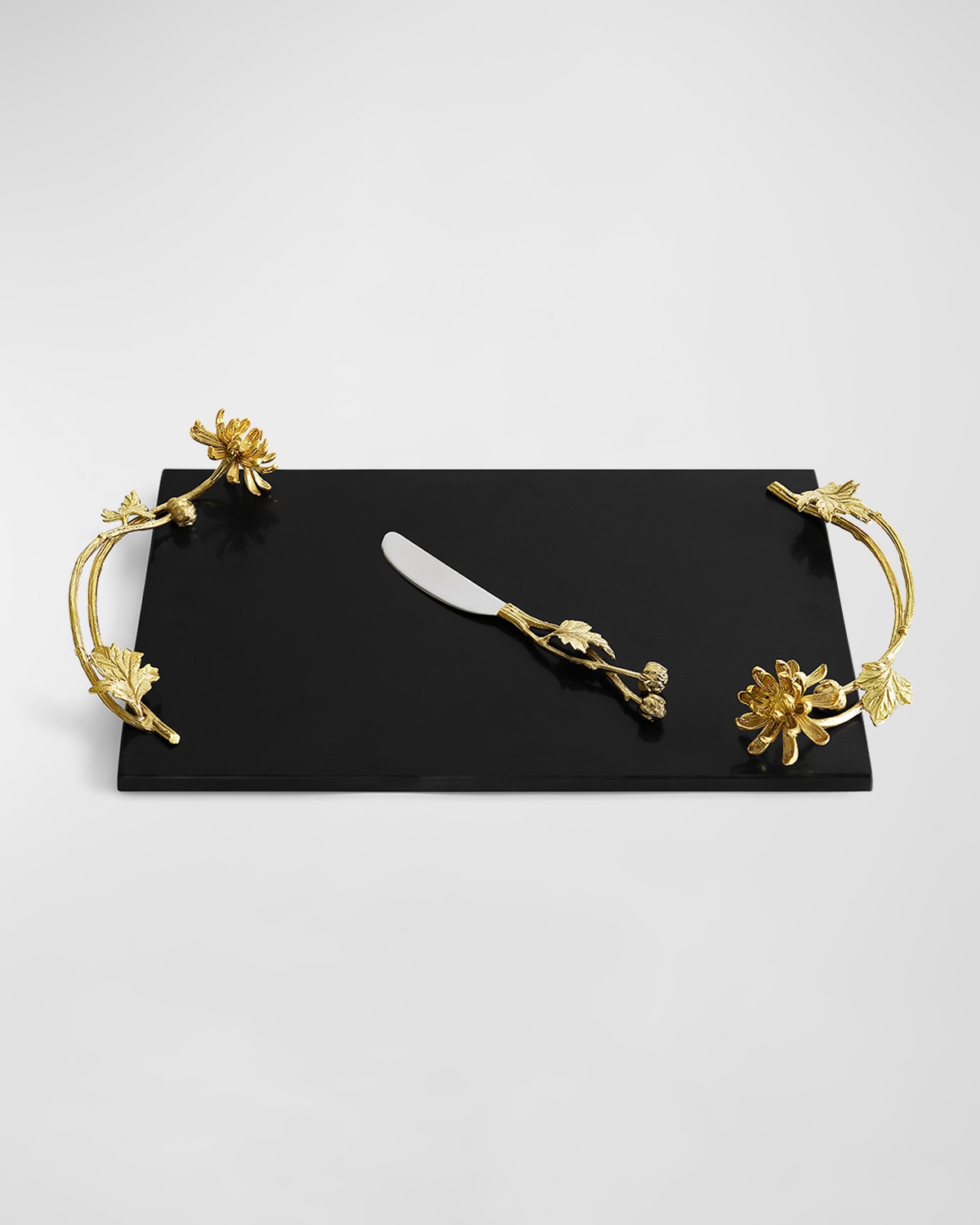 Tizo Lucite Tray With Golden Trim