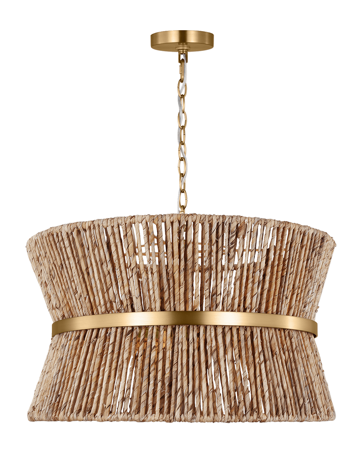 Crystorama Hampton 8-Light Drum Shade Brass Chandelier