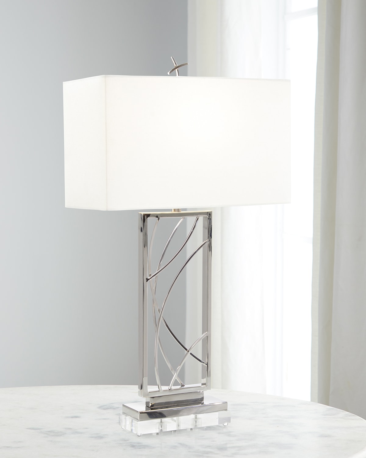 Hannah Chrome Crystal Table Lamp