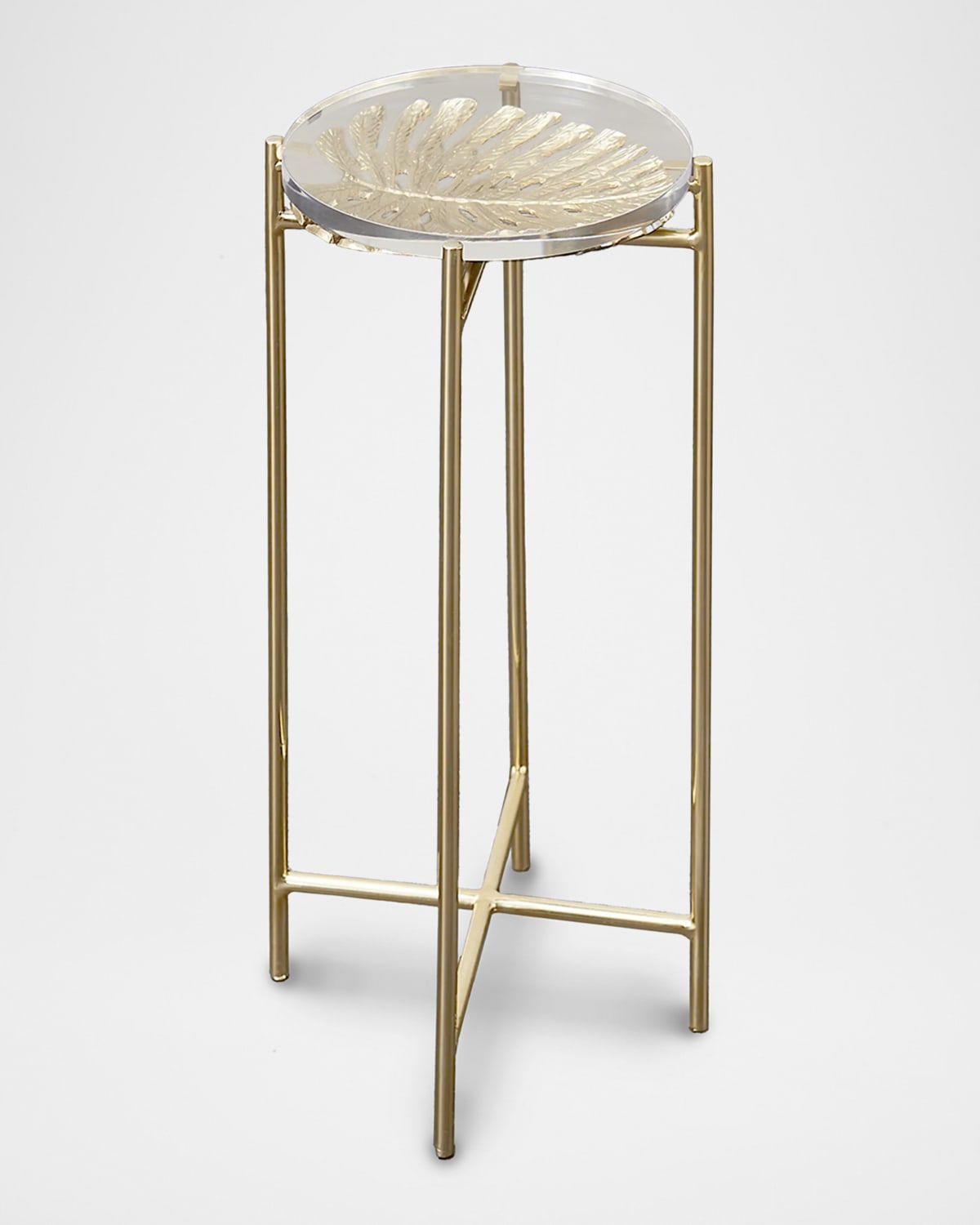 JohnRichard Collection Organic Form Brass and Glass Martini Table Horchow