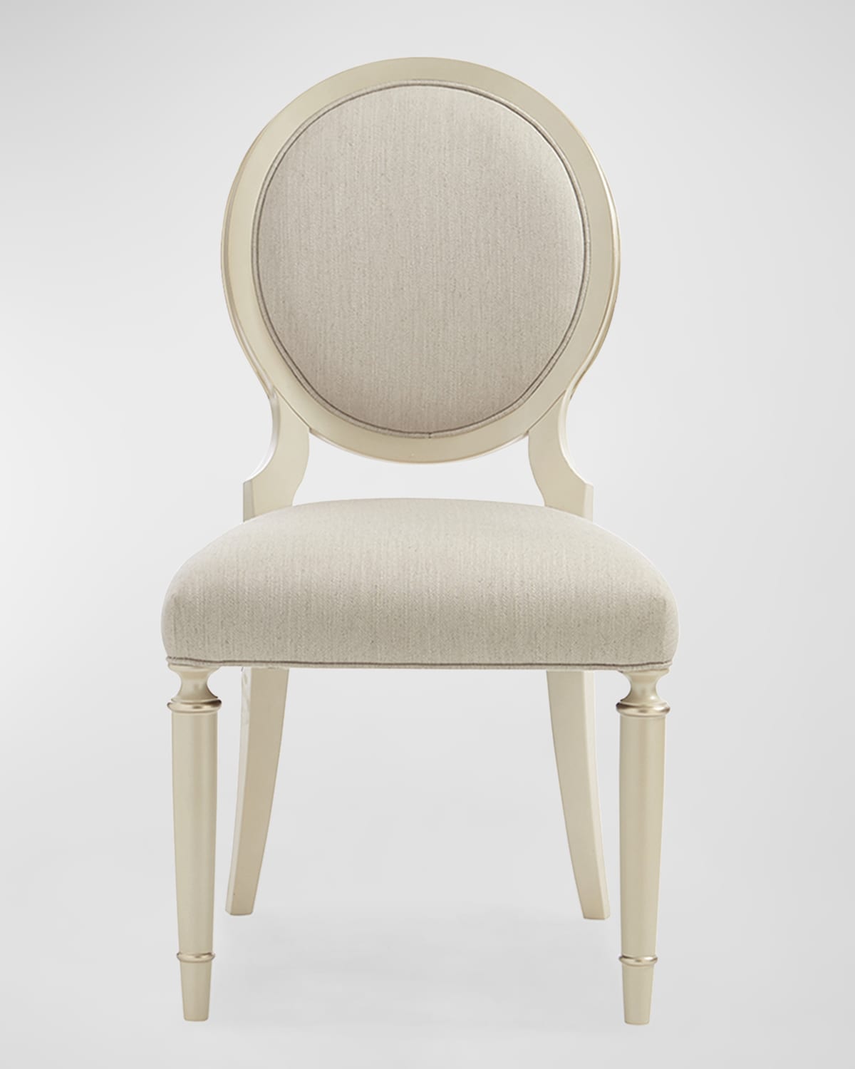 Sculptural White Modern Armchair, Caracole Valentina