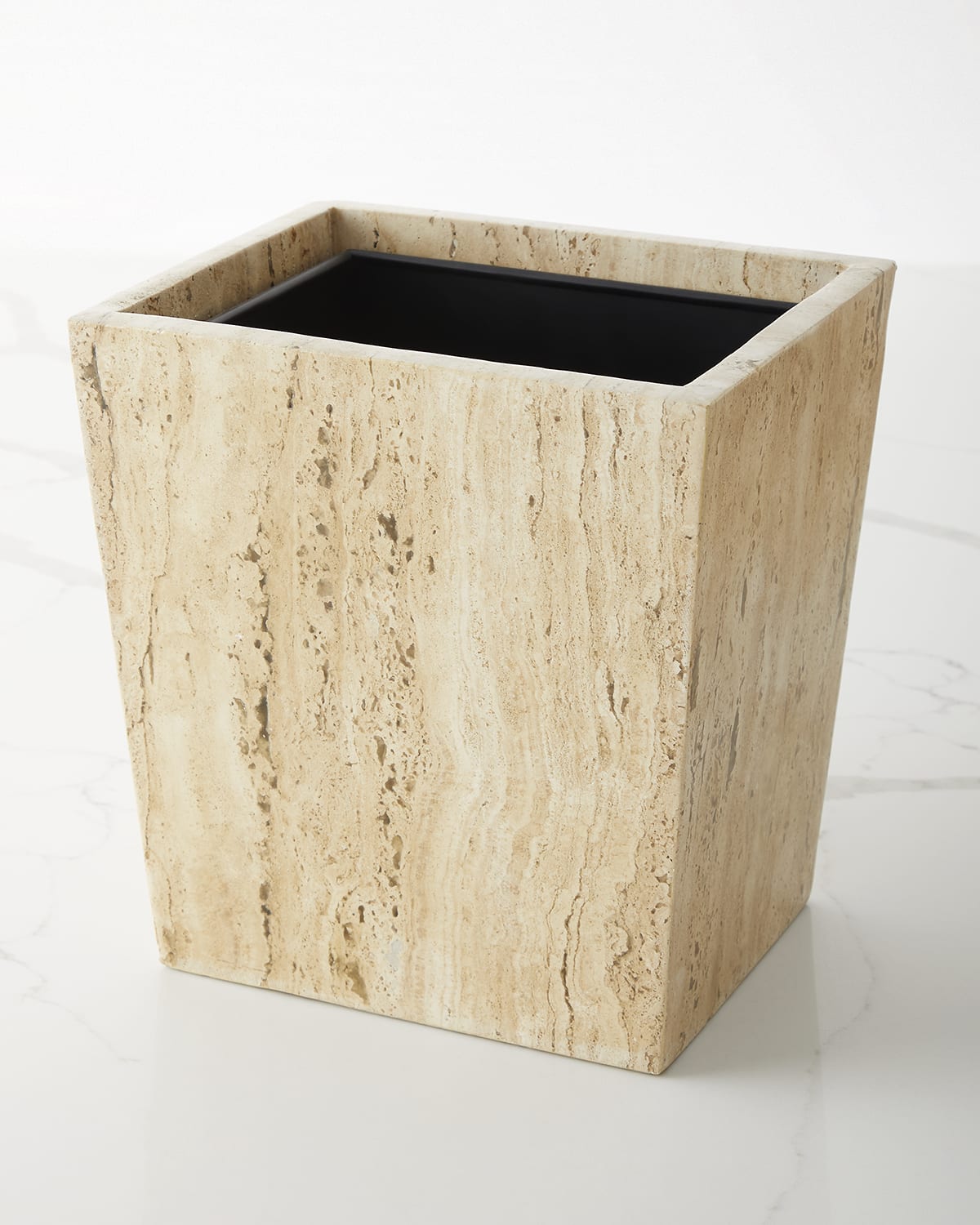 Pigeon & Poodle Harper Wastebasket - Dark Teak