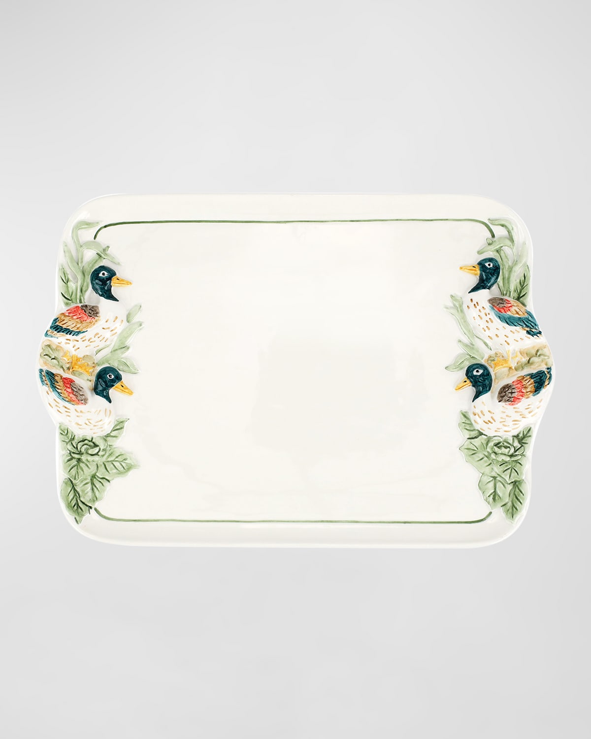 Tizo Lucite Tray With Golden Trim