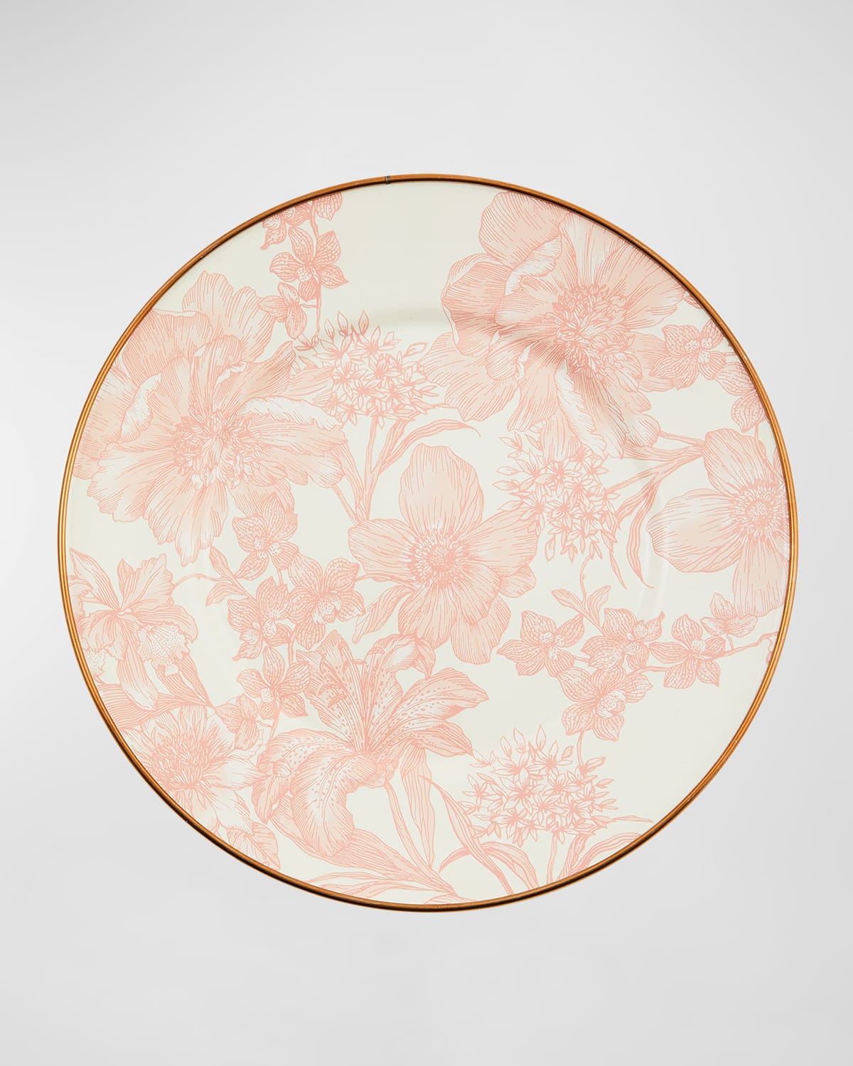 Rosy English Garden Enamel Charger/Plate main image 0